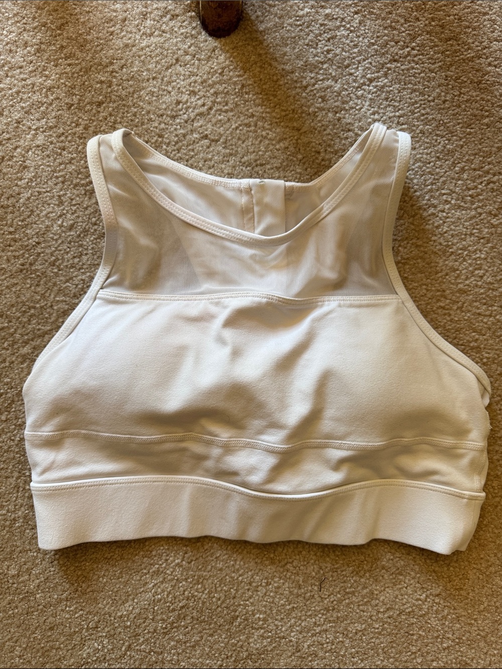 All-Star High-Neck White Sports Bra
